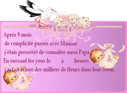 faire part fille